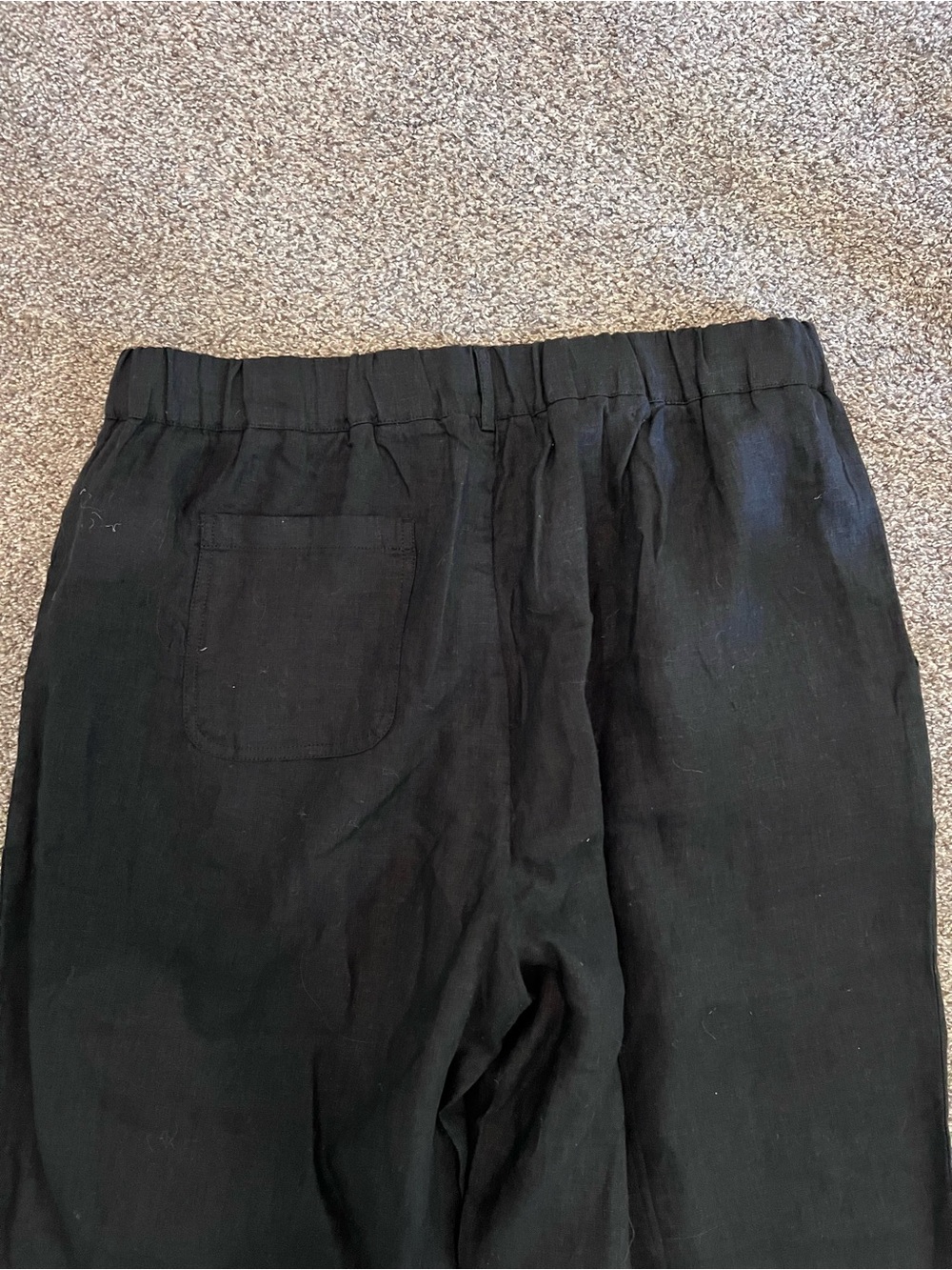 Quince 100% European Linen Pants Black L - Picture 10 of 14